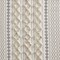 Edge Collections - 50" x 95" - Ivory - Cotton Printed Curtain Panel with Chenille Stripe Lining - 1 Piece